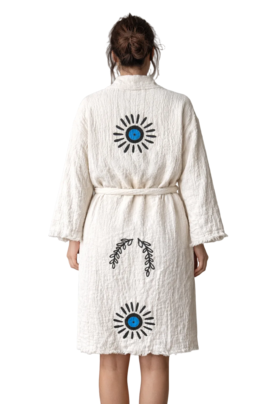 Blue Circle Eye-Design with Pockets