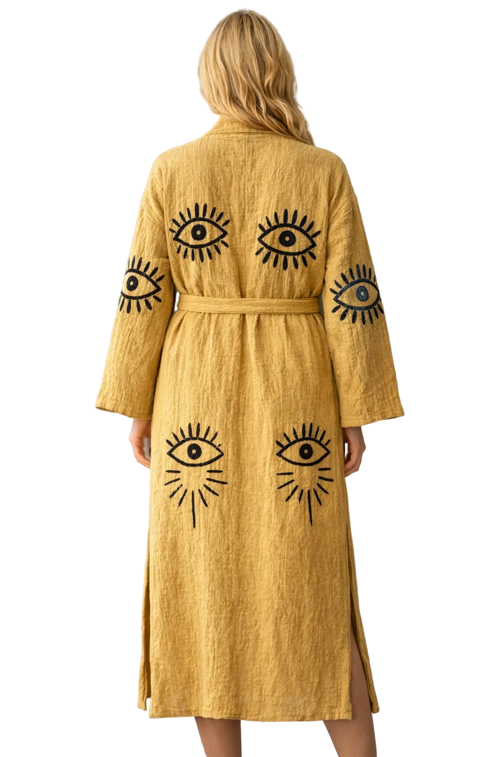 Bold Black On Mustard with Pockets