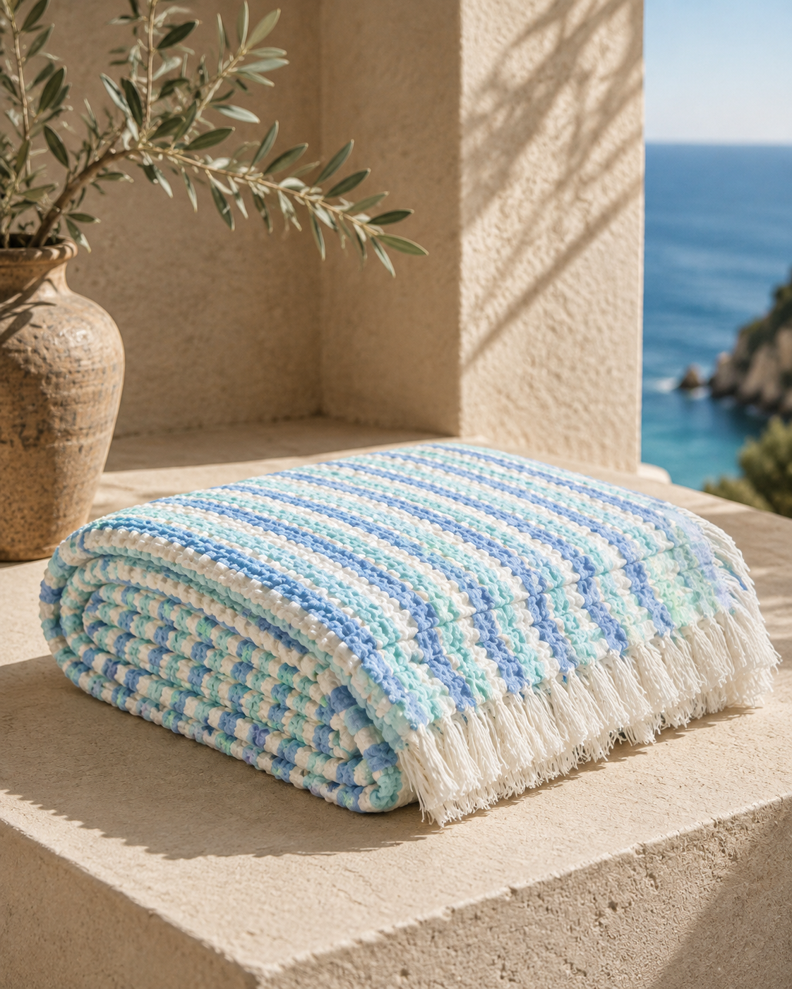 Blue_Turqoise Throw Blanket