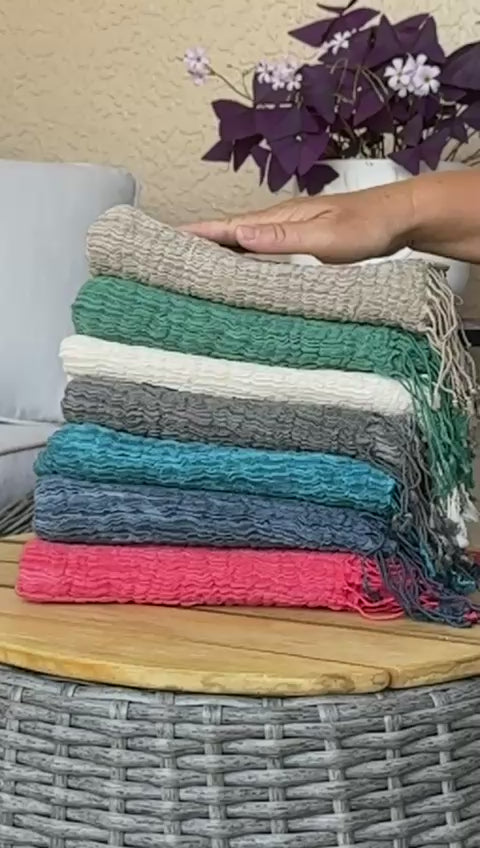 Wrinkled Cotton Shawl