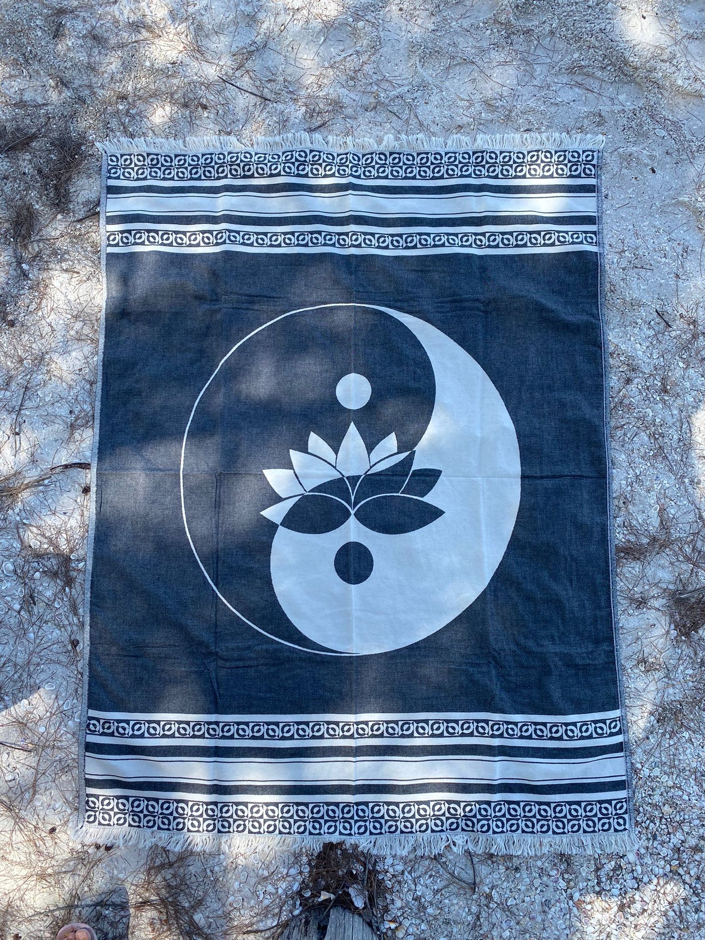 Ying & Yang with Lotus Flower