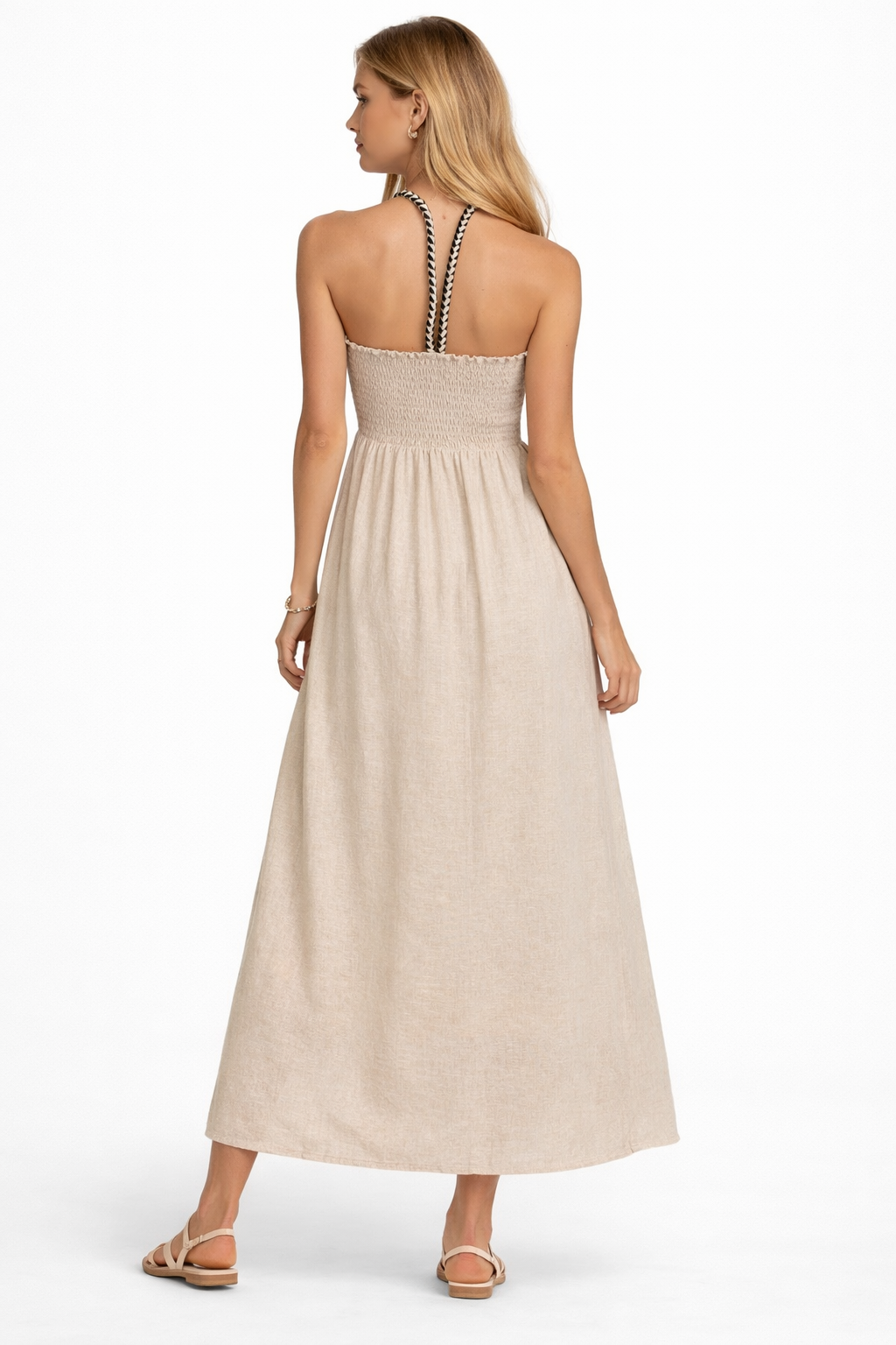 Linen/Cotton/Viscose Dress # 551 (Beige)