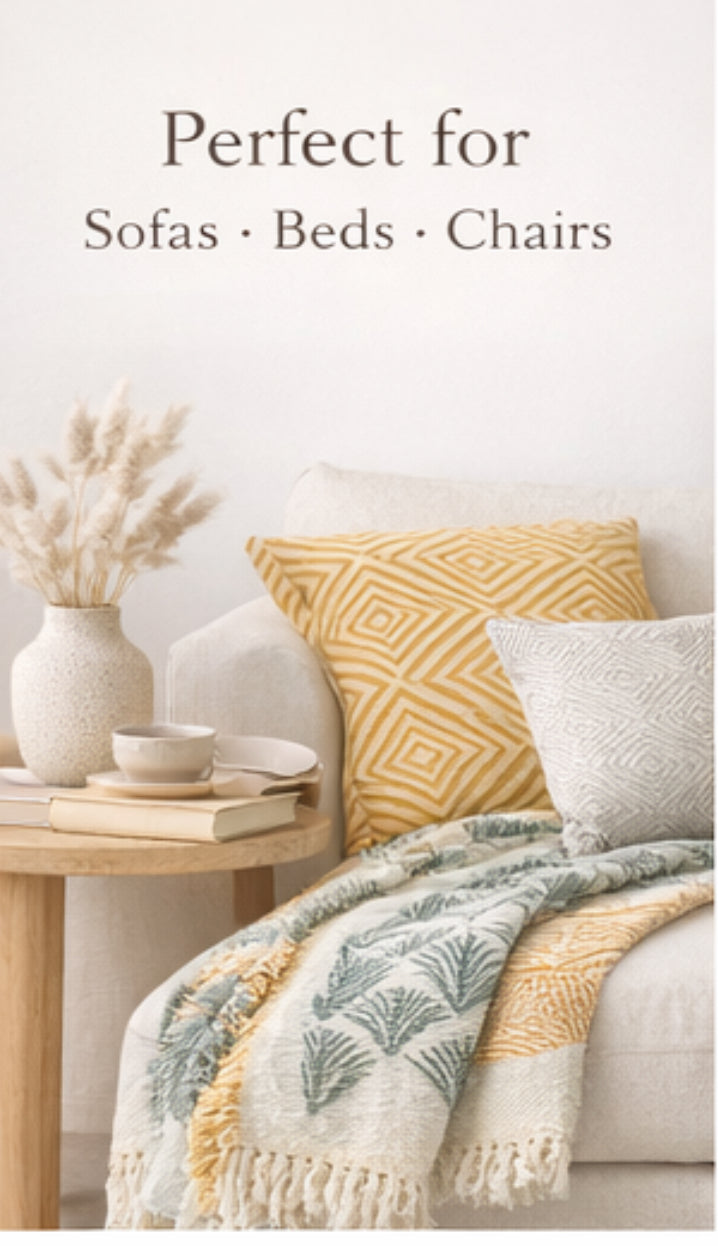 Crinkled-Cotton Throw