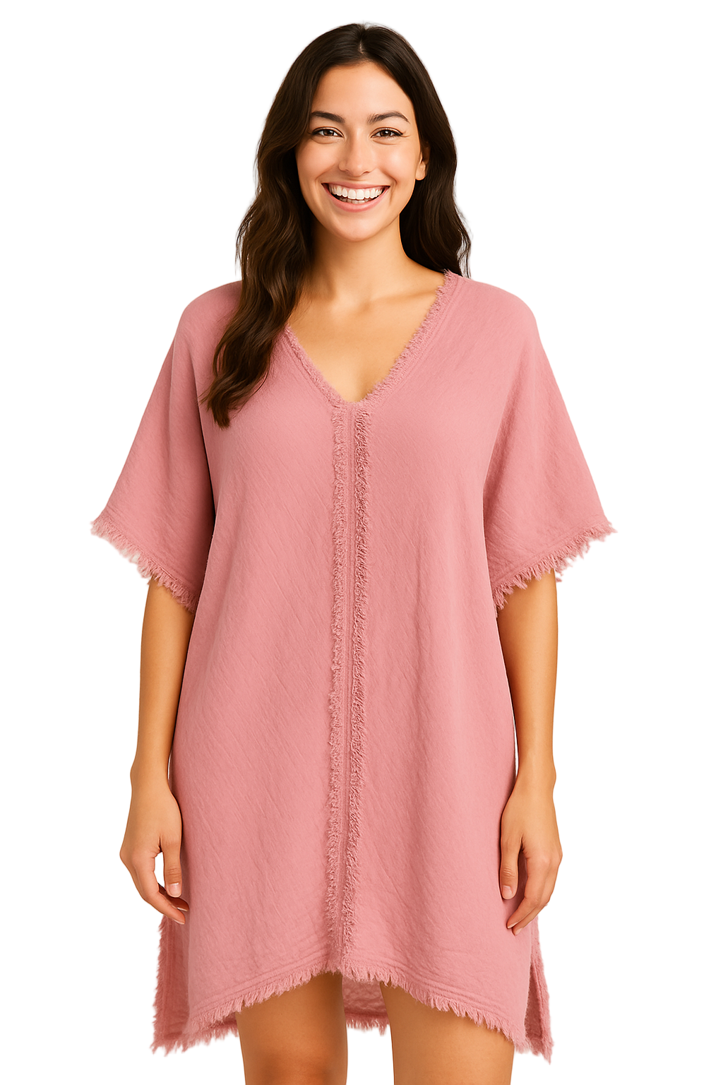 Ultra Thin Muslin Beach Tunic with Front Detail