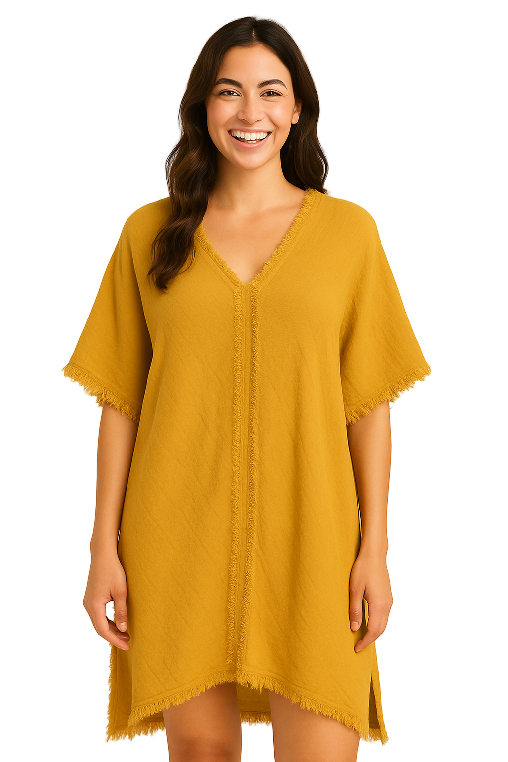 Ultra Thin Muslin Beach Tunic with Front Detail