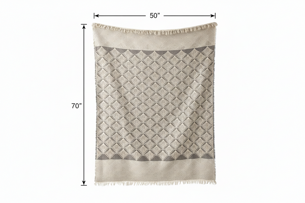 Crinkled-Cotton Throw