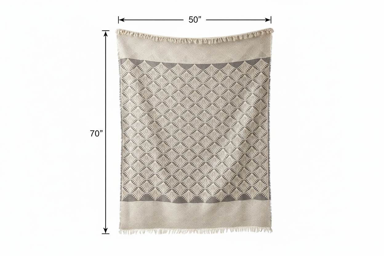Crinkled-Cotton Throw