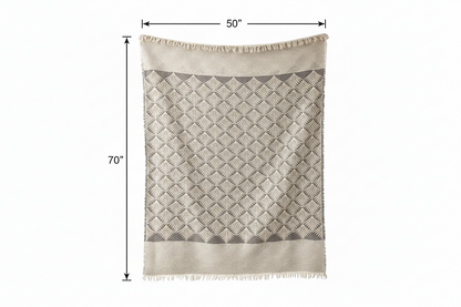 Crinkled-Cotton Throw