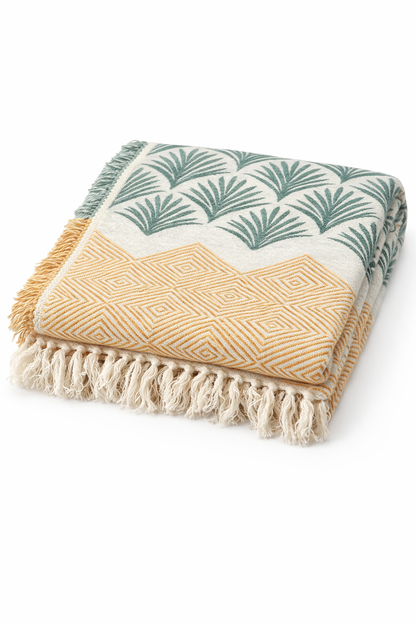 Crinkled-Cotton Throw