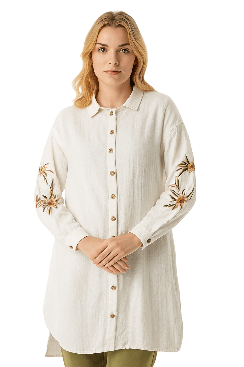 ARM EMBROIDERY TUNIC  552 - Authentic Cotton