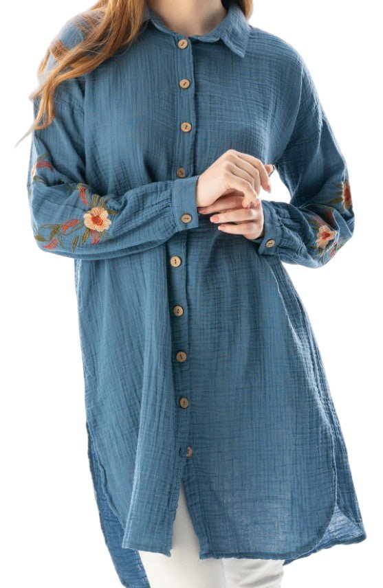 ARM EMBROIDERY TUNIC  552 - Authentic Cotton