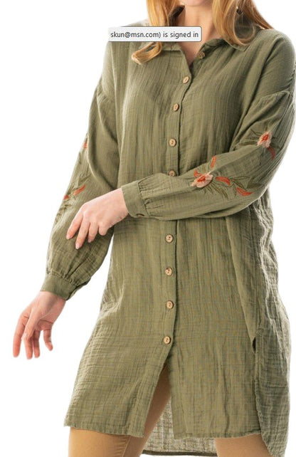 ARM EMBROIDERY TUNIC  552 - Authentic Cotton