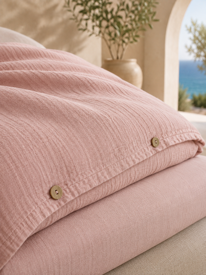 Powder Muslin Duvet Set - Queen