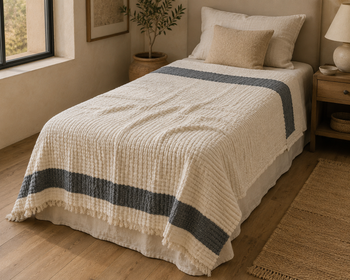 Metal Grey Throw Blanket