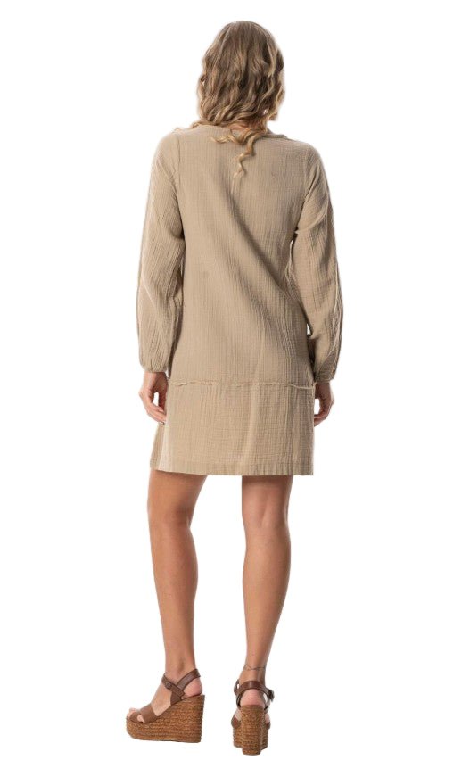 LONG SLEEVE DRESS 522 - Authentic Cotton