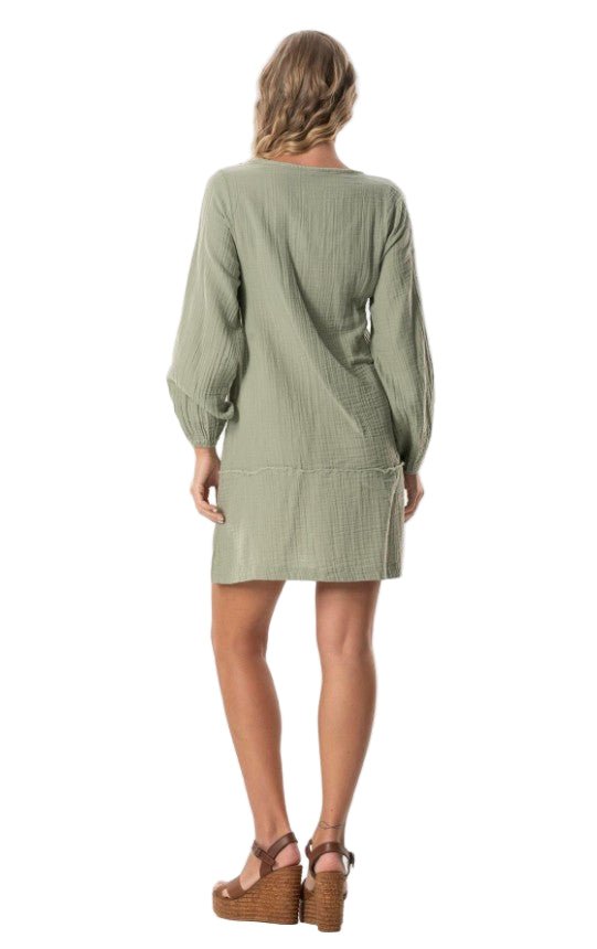 LONG SLEEVE DRESS 522 - Authentic Cotton
