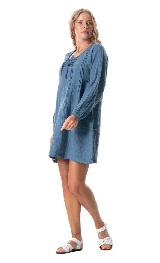 LONG SLEEVE DRESS 522 - Authentic Cotton