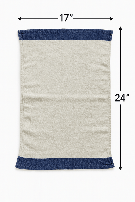Navy Edge (Set of 4) - Authentic Cotton