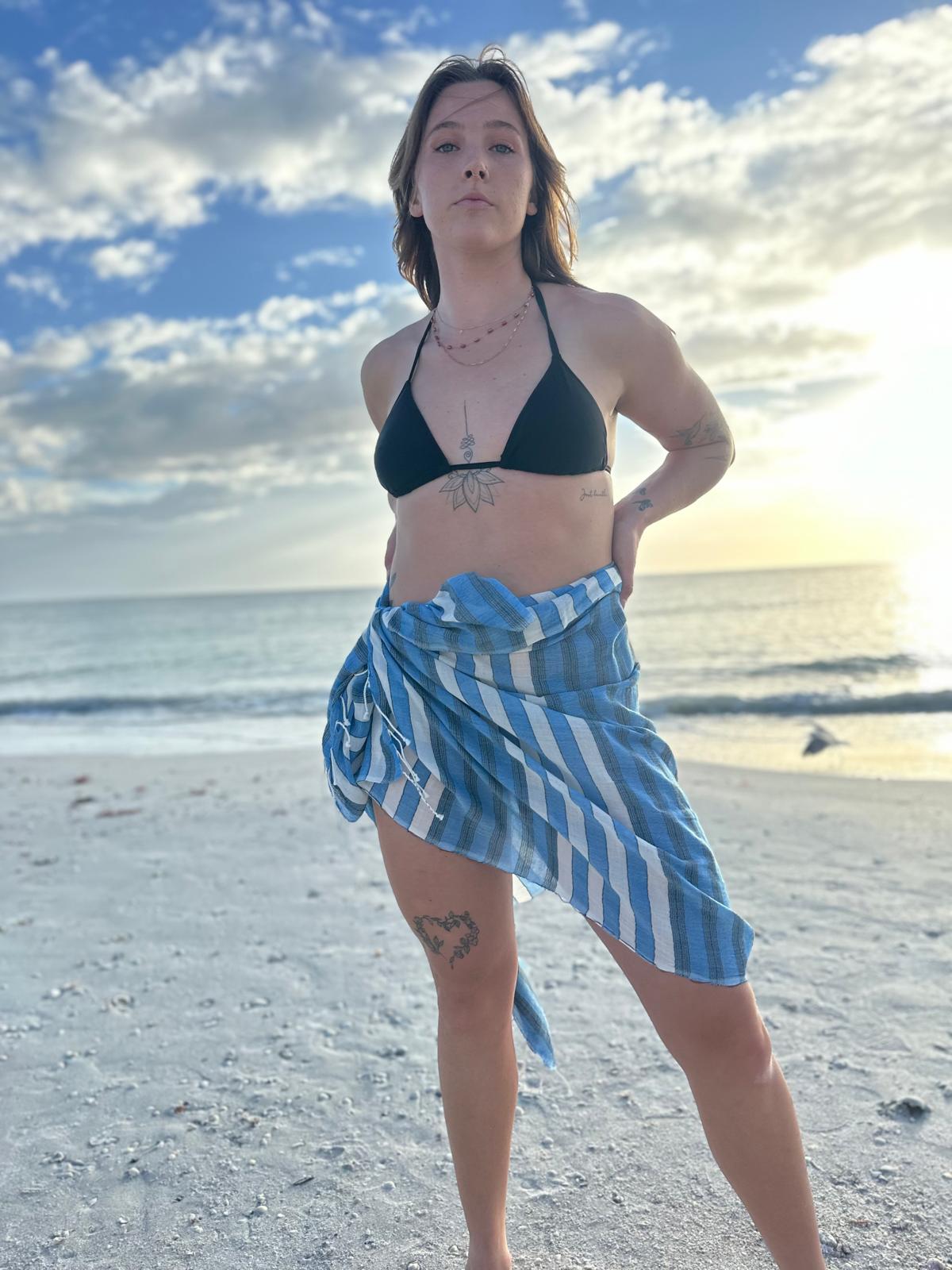 Stripe Design Wrap - Authentic Cotton