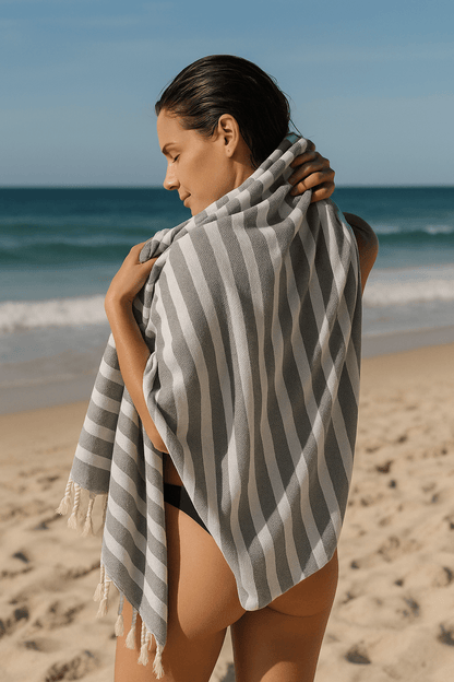 Ultra Thin 100% Turkish Cotton Towels (4) for $80 - Authentic Cotton