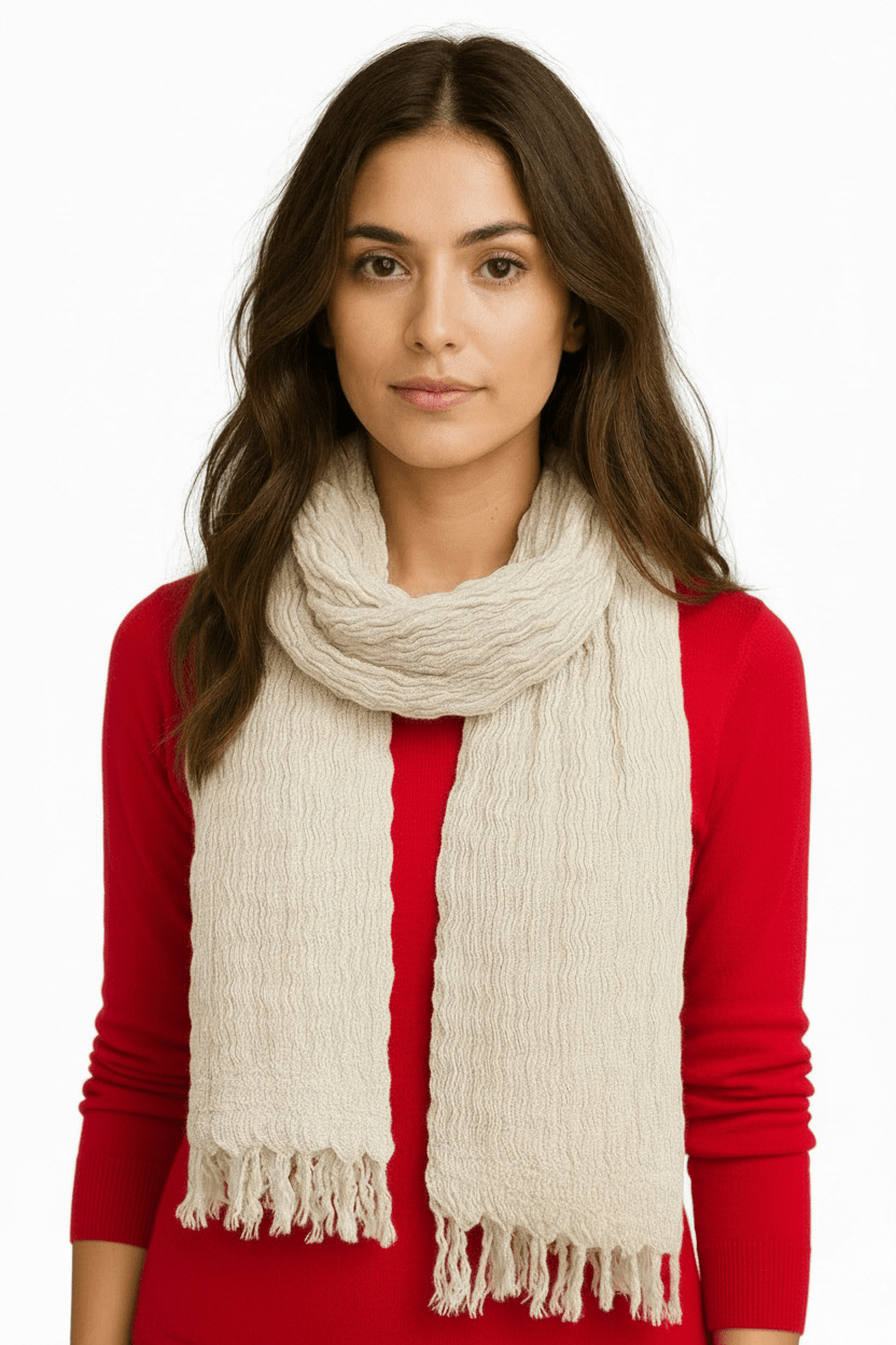 Wrinkled Cotton Shawl - Authentic Cotton