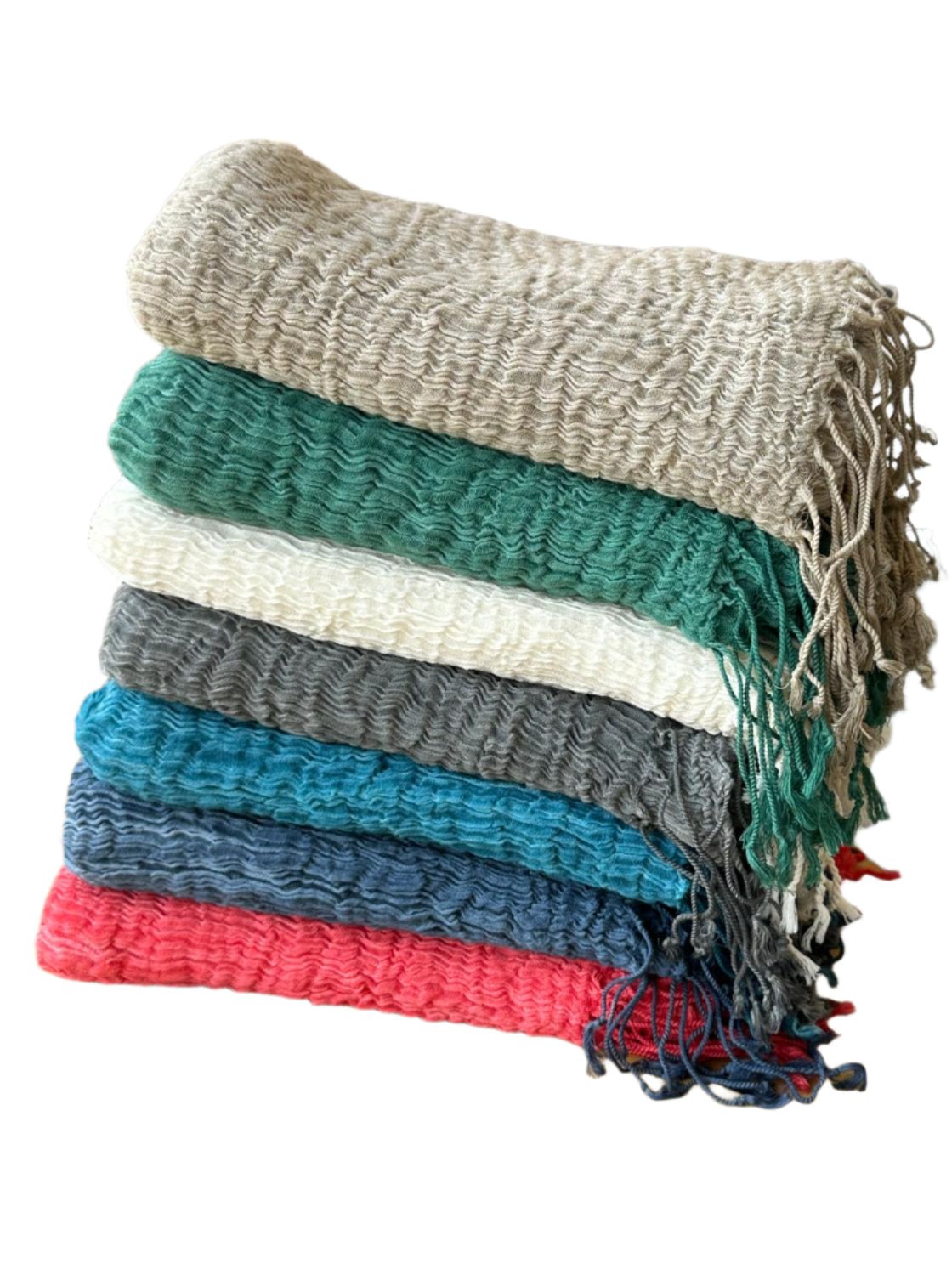 Wrinkled Cotton Shawl - Authentic Cotton