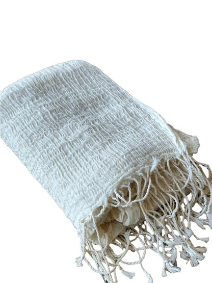 Wrinkled Cotton Shawl - Authentic Cotton