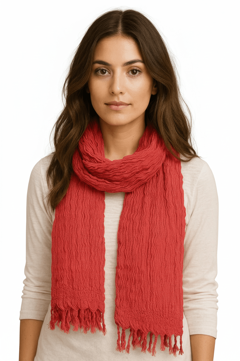 Wrinkled Cotton Shawl - Authentic Cotton